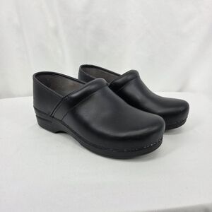 Dansko Black Leather Clogs sz 41 1470000200